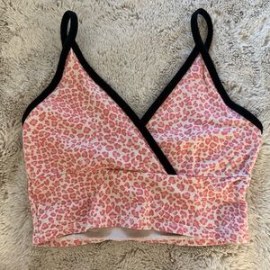 brandy melville pink cheetah print tank top